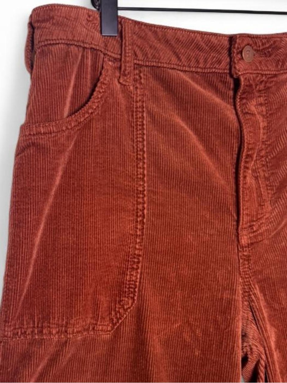 Pilcro - Rylan High Rise Corduroy Flare - Rust Brown - Picture 3 of 6